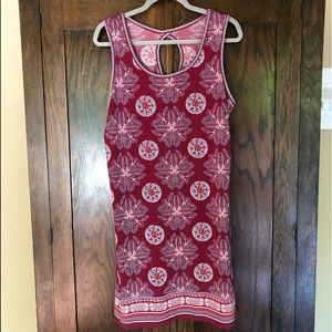 Max Studio Patterned Keyhole Back Dress